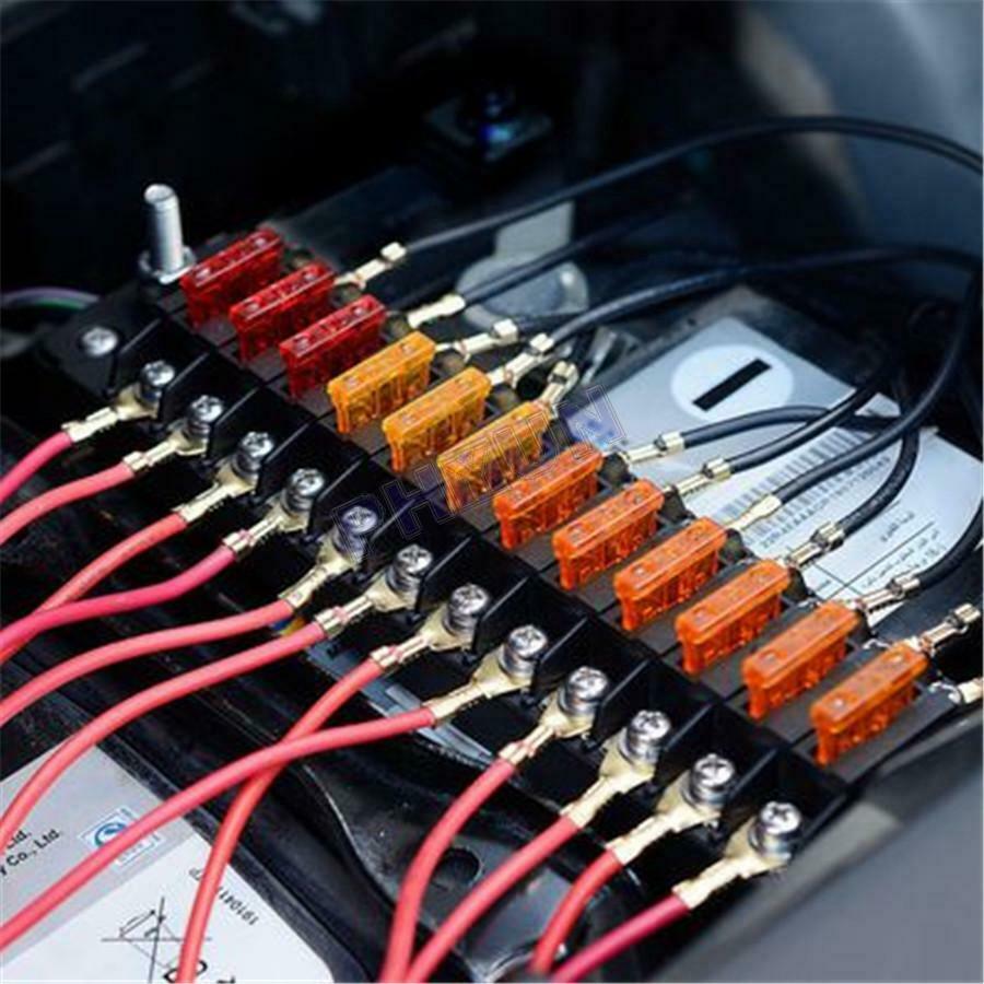 12 Way DC12V-32V Car Circuit Blade Block Terminal Fuse Box For Truck Marine Boat