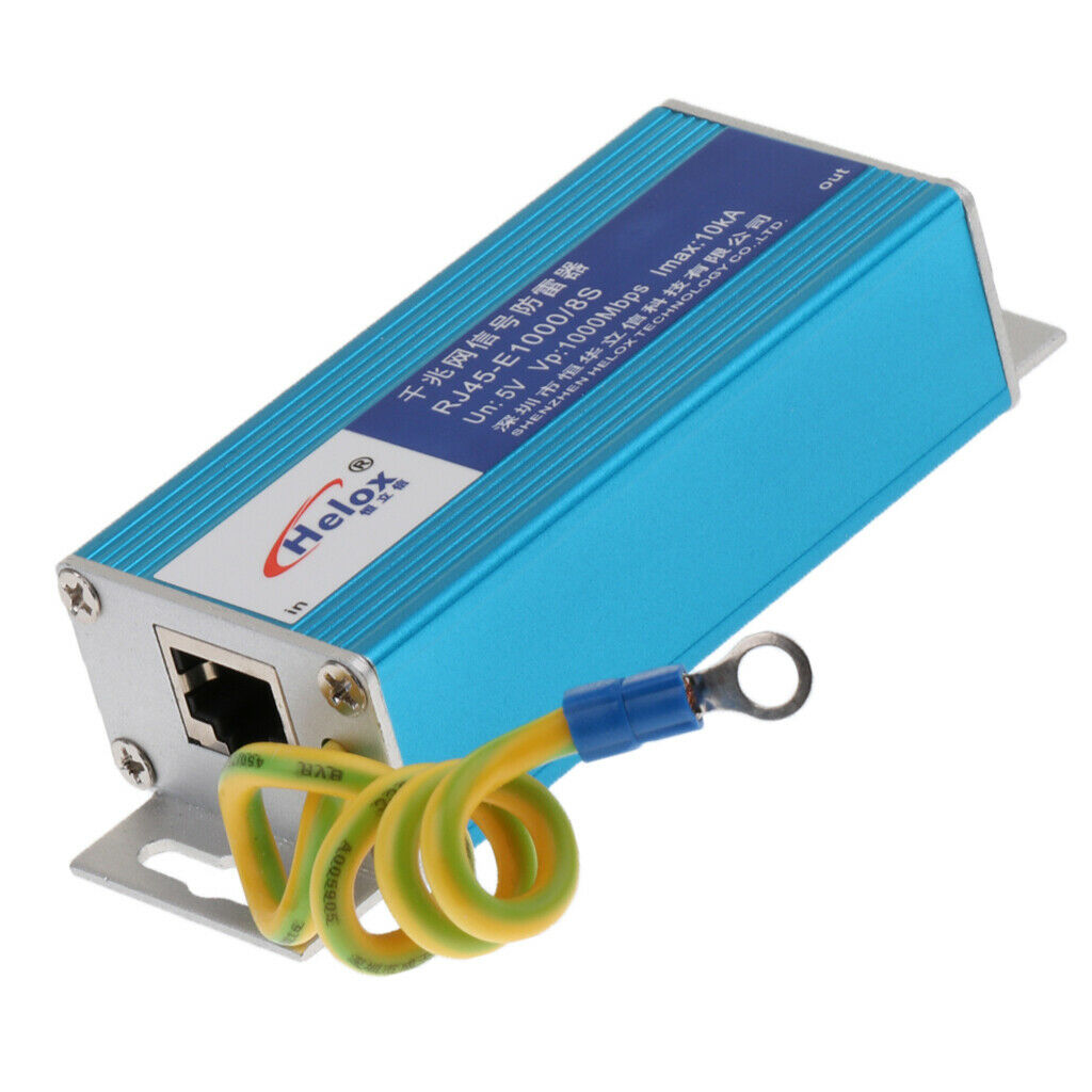 Gigabit Ethernet RJ-45 Surge Protector for Thunder &  Protection