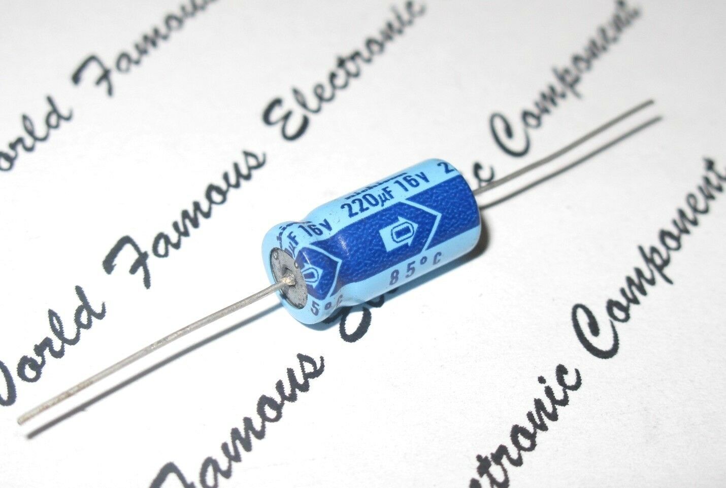 10pcs-NICHICON 220uF (220µF) 16V Axial Electrolytic Capacitor - JAPAN