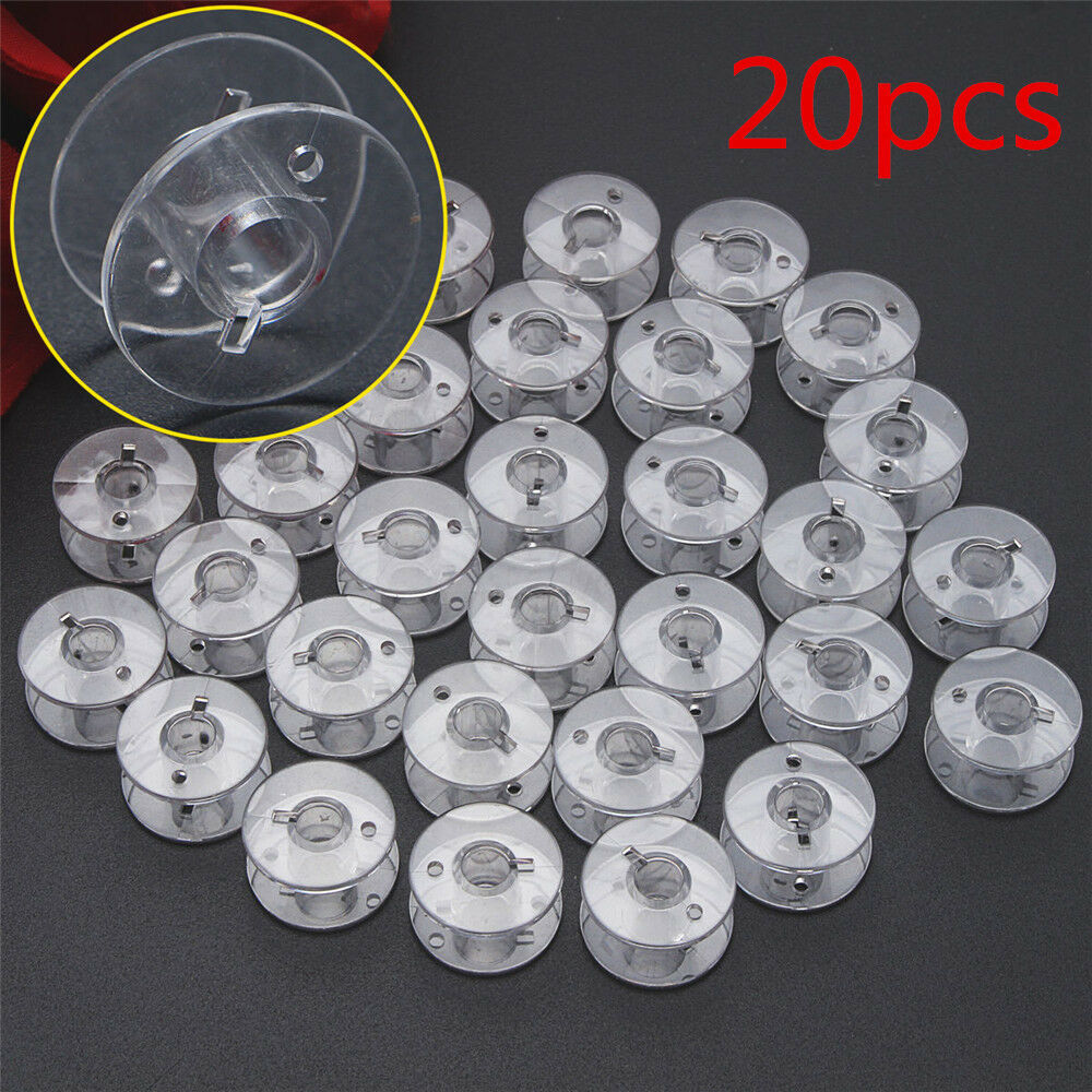 20Pcs Plastic Sewing Machine Empty Bobbins Spool Tool for Brother Janome Singer