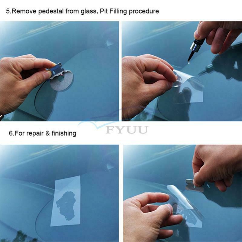 1 × Auto Car Glass Windshield Repair Kit With Pedestal\UV Light\Adhesive Seal