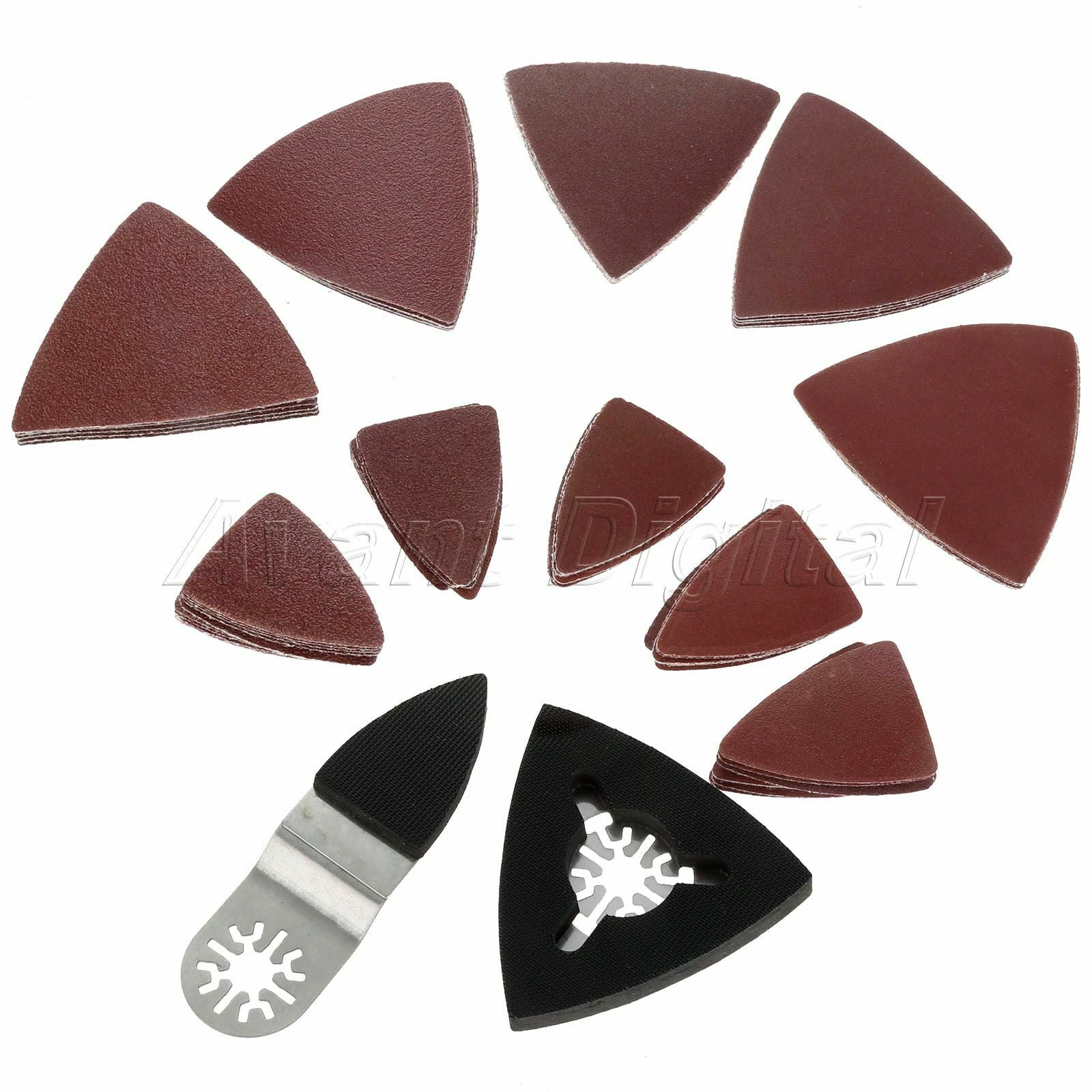 75pcs 60-240# Mix Sanding Paper Multifunction Power Multi-Tool 2pcs Sanding Pads