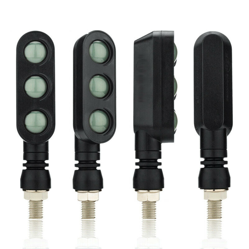 2PCS Motorcycle Dirt Bike Scooter LED Turn Signal Dual Light Blinker Indicator