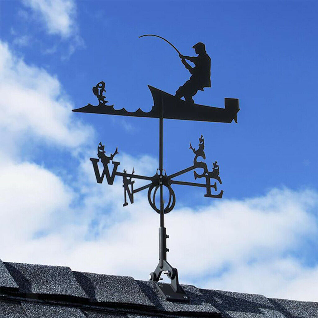 Weathervane Weather Vane Outdoor Barn Stake Ornament Black 20inch Tall