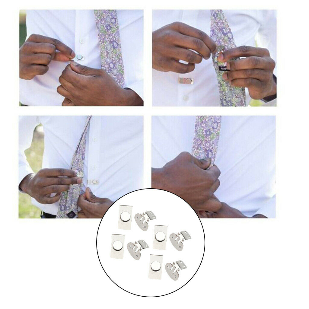 Magnetic Tie Clips Arrow type Stainless Steel Anti-floating Tie Holder Clips