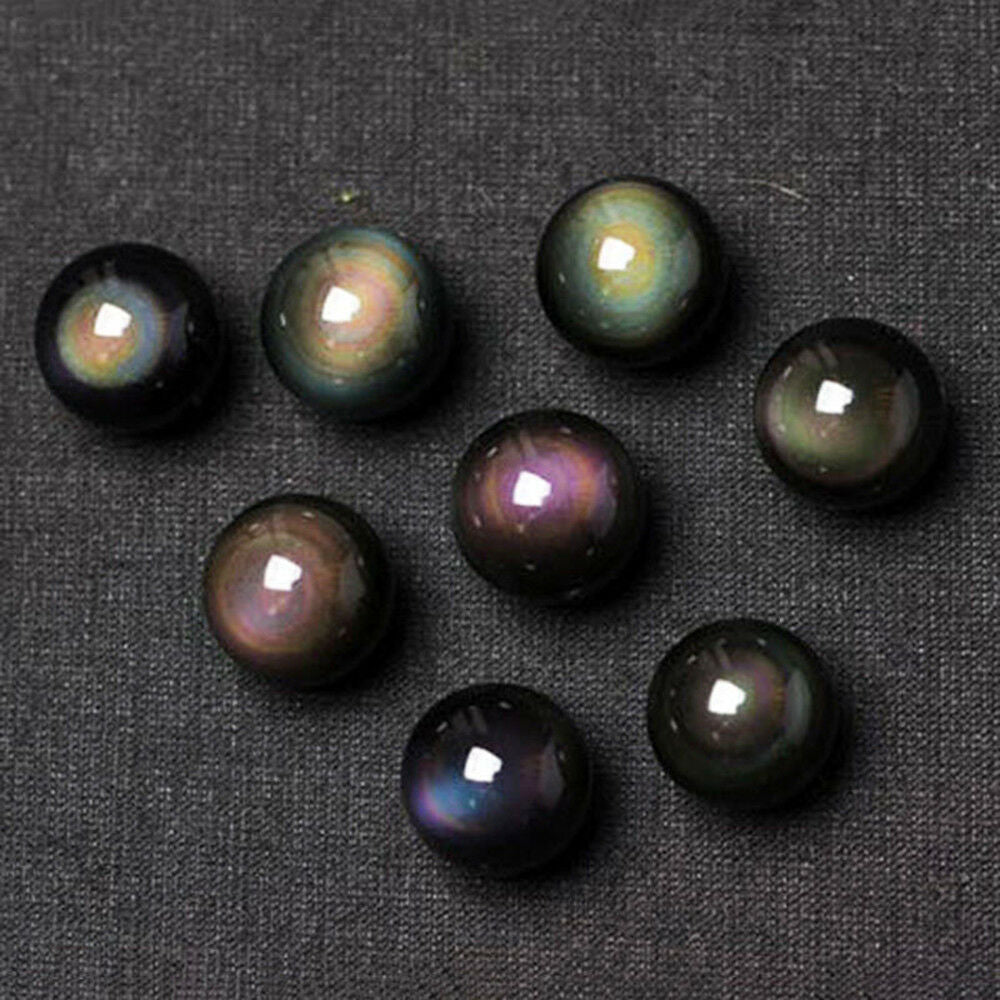 Fine Men Women Retro Weaving Necklace Obsidian Stone Lucky Pendant Jewelry Gift