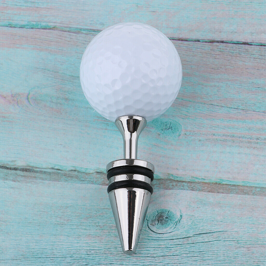 Golf Ball Style Wine Bottle Stopper Liquor Bottle Sealer Rose Golden