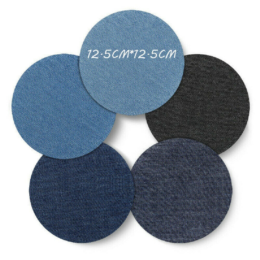 20 Assorted Iron On Denim Fabric Mending Patches Repair Kit for Denim Jeans USA