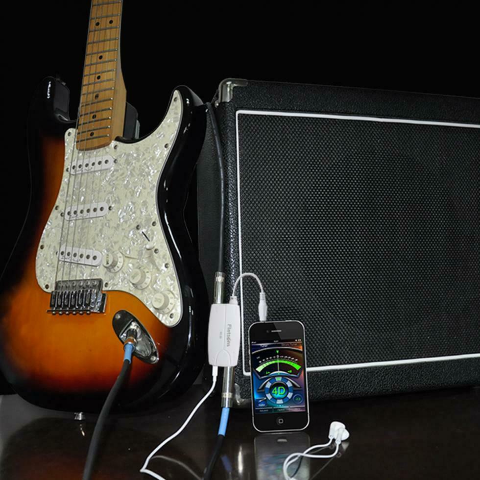 Guitar Interface Adapter Audio Connector Guitar Bass to Cellphone Music