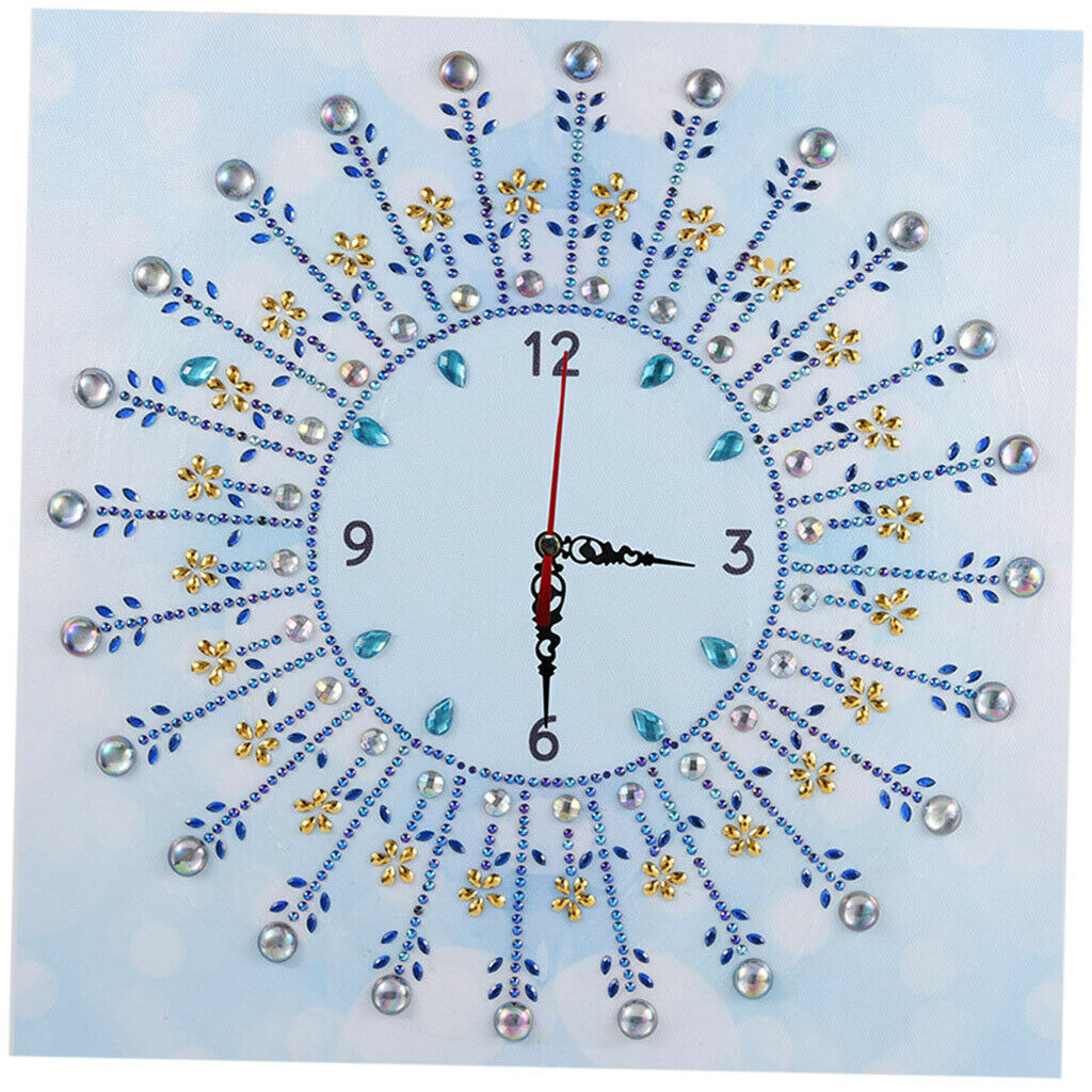 DIY Clock Special Diamond Painting Kits for Adults Cross Stitch Light Blue