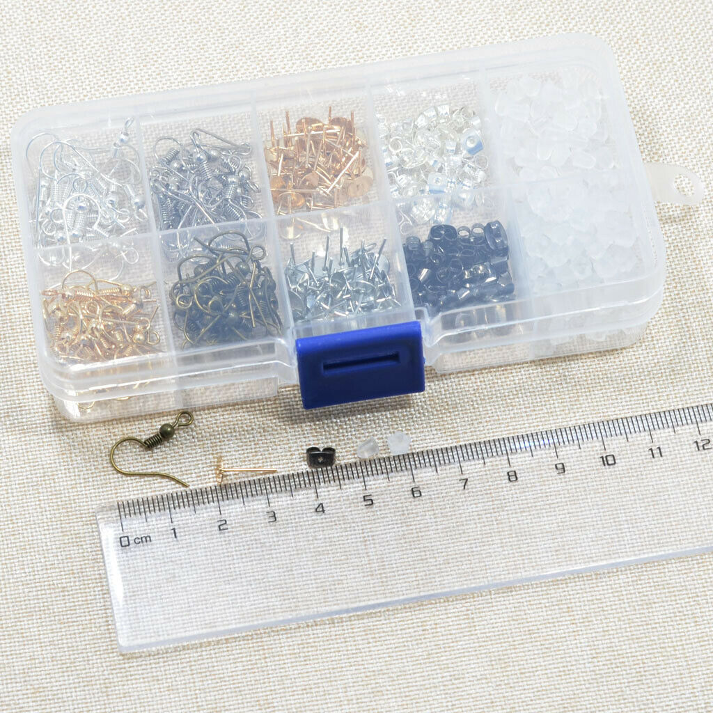 440PCS BOX Earrings Finding DIY Jewelry Supplies Earring Hooks/Backs/Posts