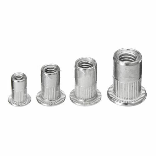 200X Stainless Steel Rivet Nuts Kit M3/M4/M5/M6 Blind Threaded Nutsert Rivet