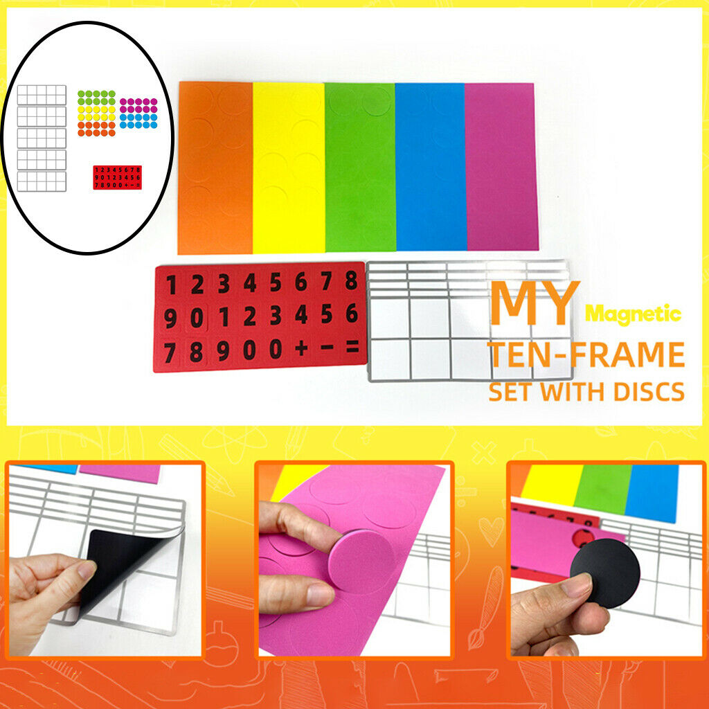 Ten-Frame Math Manipulative Counting Early Education for Kindergarten Kids