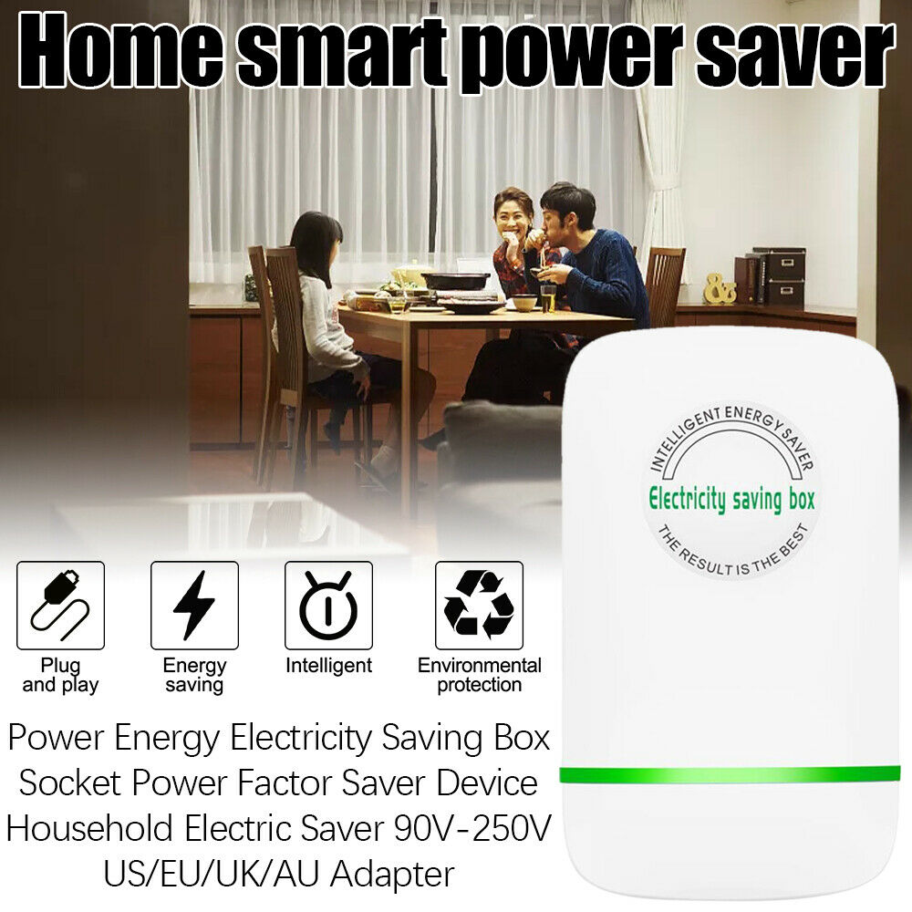 Power Energy Electricity Saving Box Socket Factor Saver Device EU Plug LIN