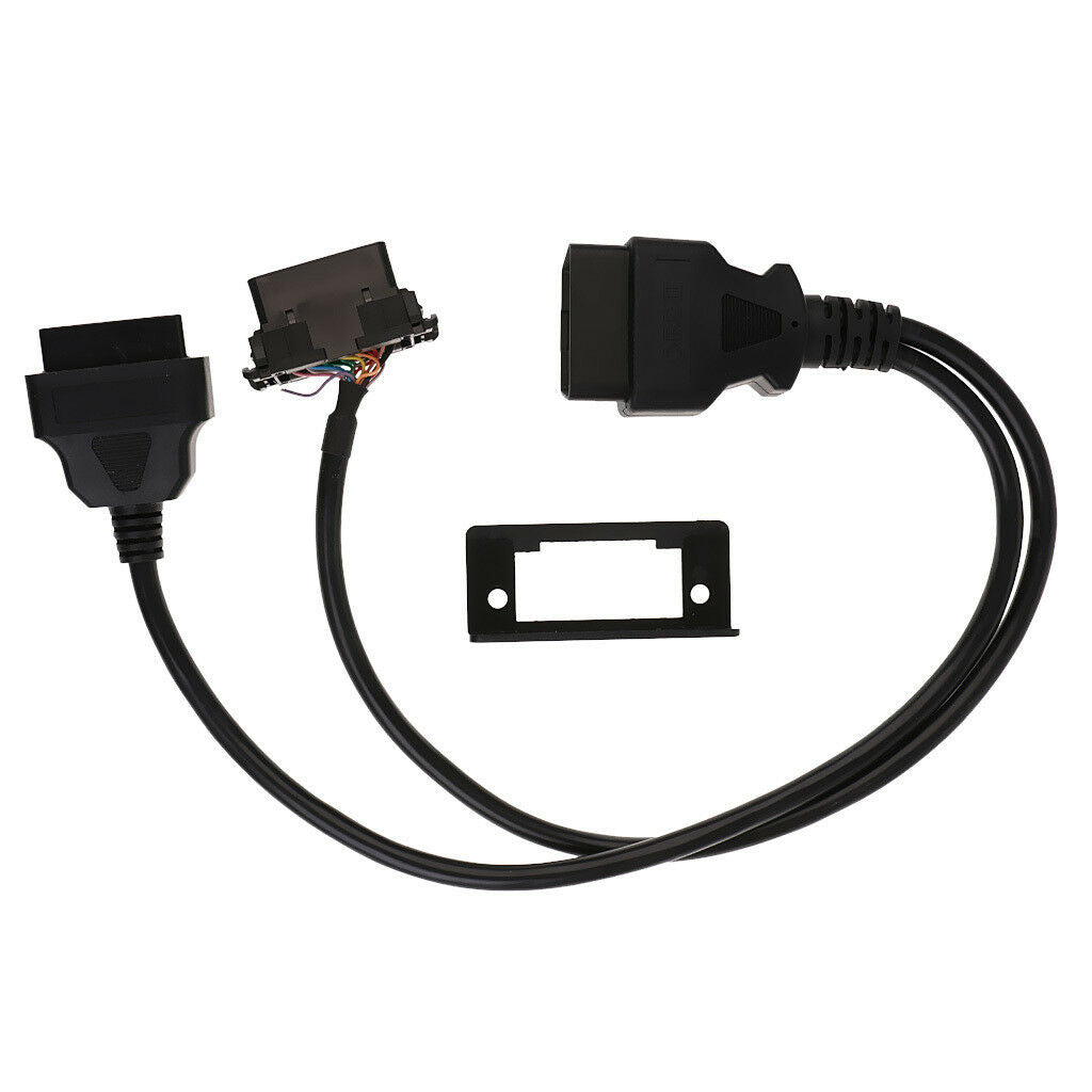 16pin M/F OBD2 OBDII Y Adapter Diagnostic Splitter Connector Cable for Mazda