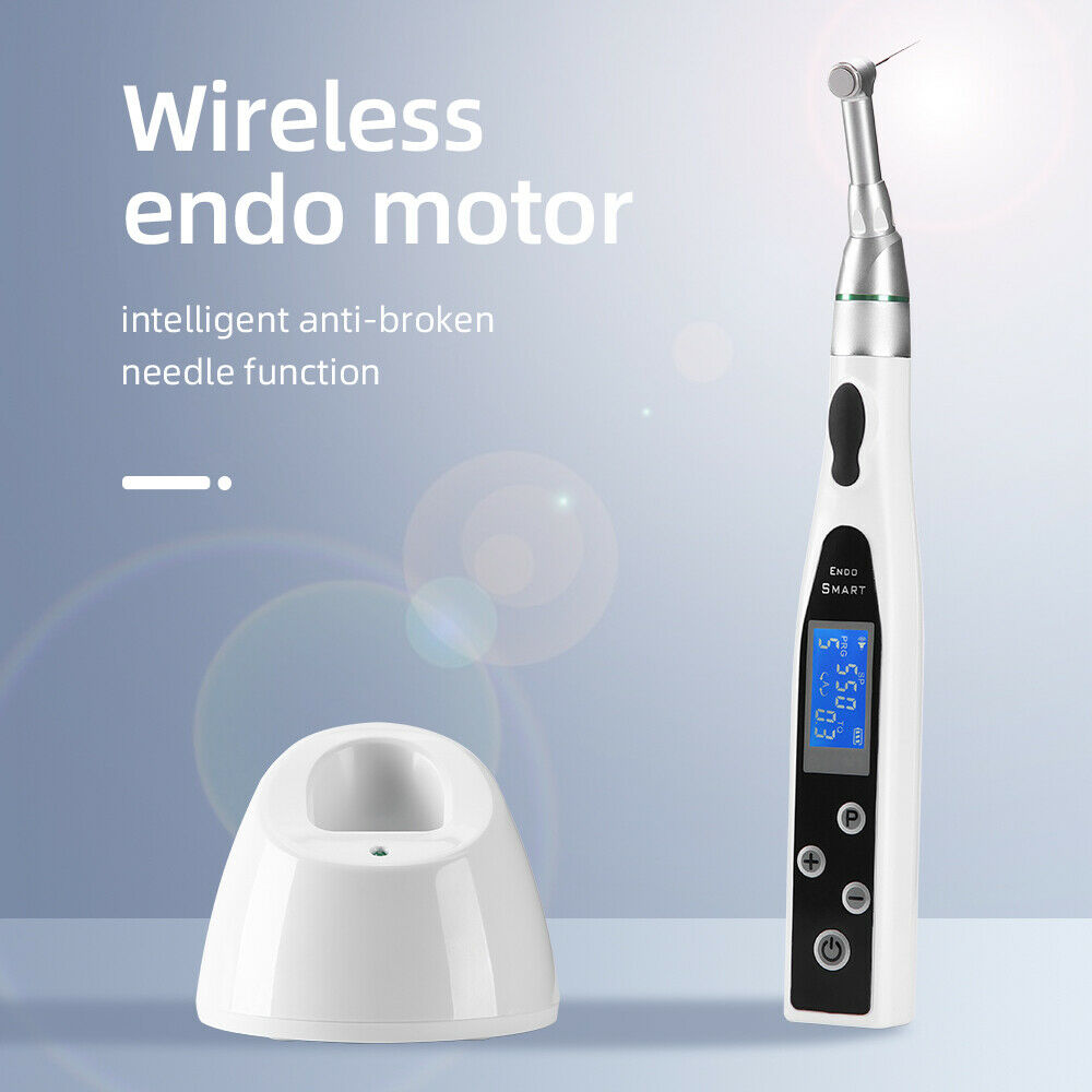 Dental Wireless Endo Motor with LED Treament 16:1 Reduction Contra Angle Q1101