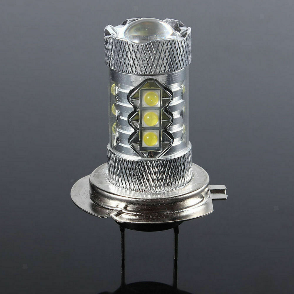 2pcs Car H7 80W LED Fog Tail Driving Front Head Light Lamp Bulb White Bright