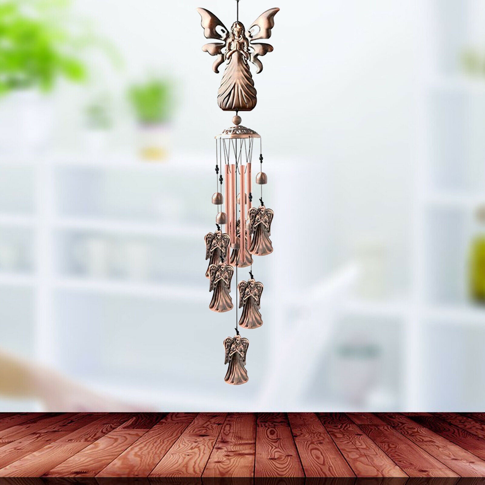 Metal Angel Wind Chimes Suncatcher Pendant Garden Porch Tree Outdoor Decor