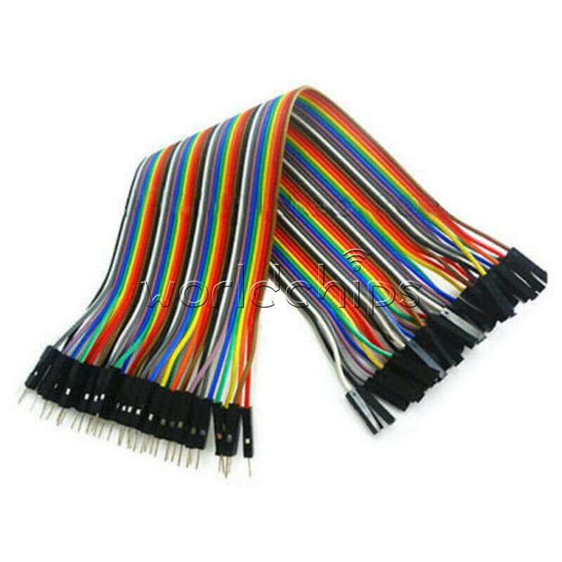 40PCS Dupont Wire Color Jumper Cable 2.54mm 1P-1P Male to Female 20cm WC