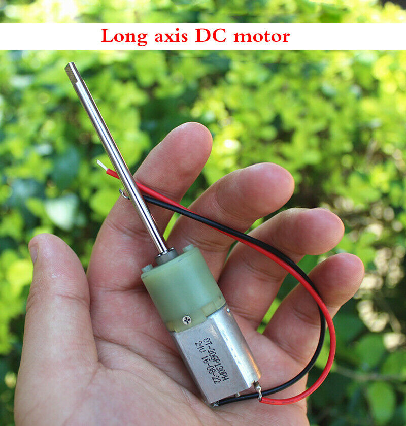 DC 12V long shaft planetary gear reducer motor with wire suitable for 5V-12V