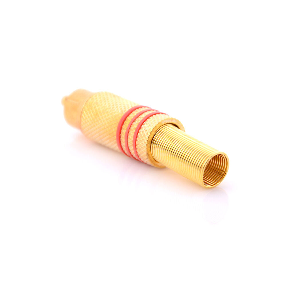 2xGold Plated RCA Phono Male Plug Solder Audio Videos Cable Adapters Conne.l8