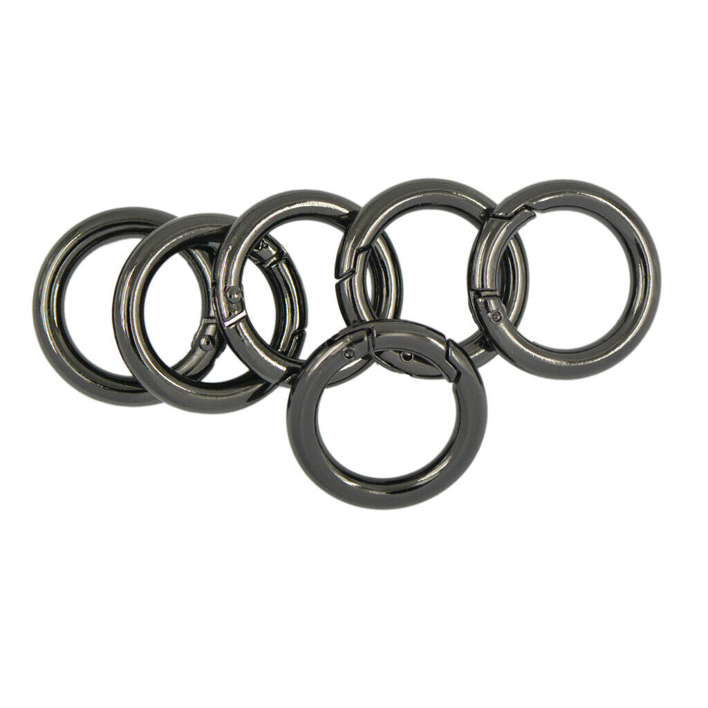 Spring Snap Hooks Zinc Alloy Keyring Organizing Accessory Buckle Black