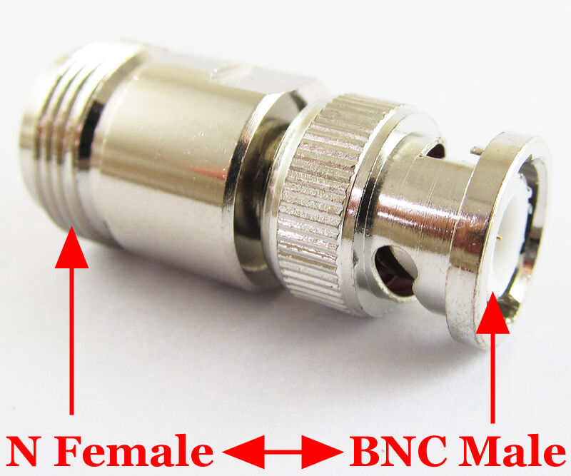 10pcs Brass N-Type N Female Jack to BNC Male Plug Straight RF Connector Adapter