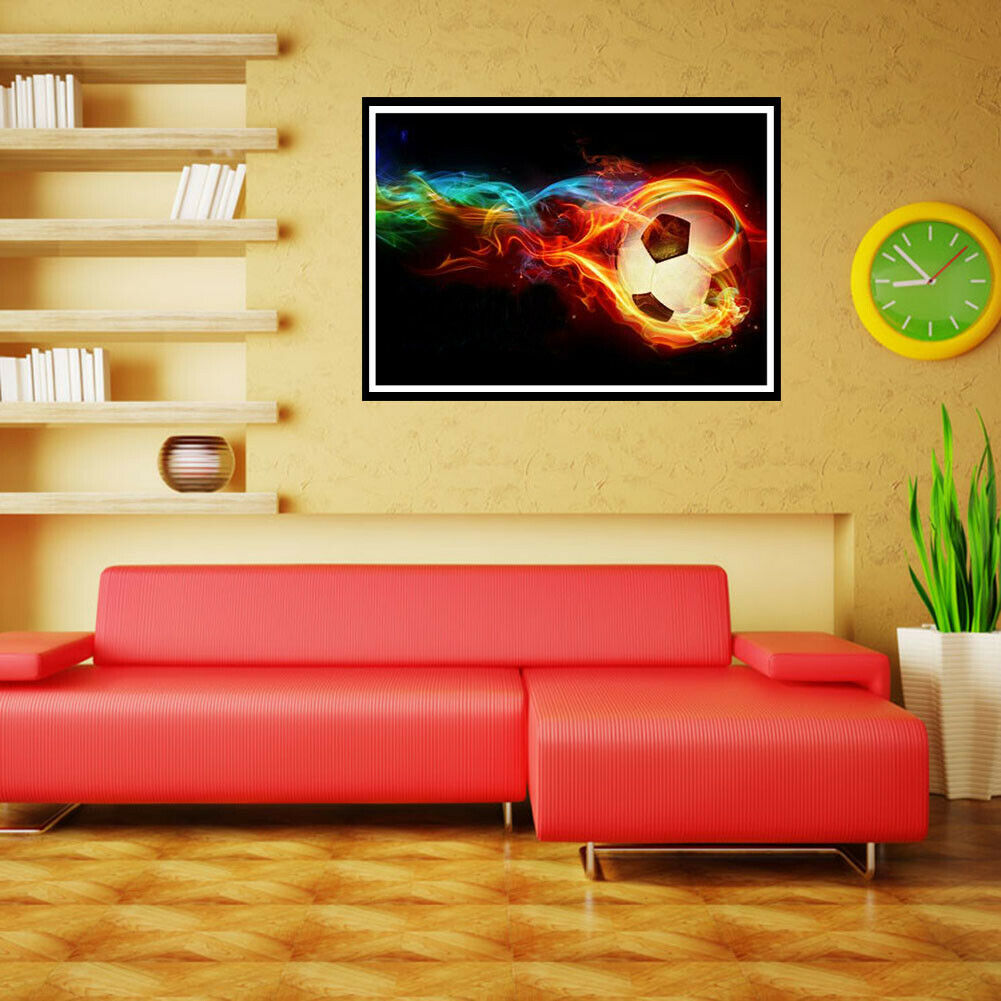 Football 5D Full Drill Diamond Painting Embroidery DIY Cross Stitch Decor @