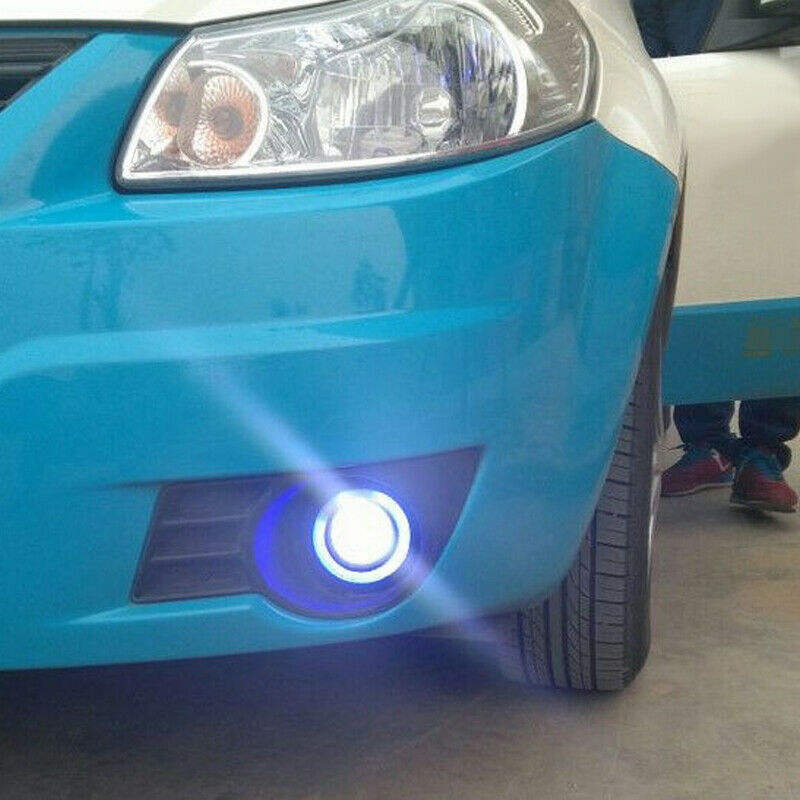 2Pcs 3.5'' COB LED Car Fog Driving Light Projector White Angel Eye Ring LED Bulb