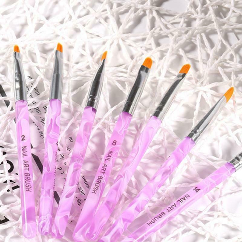 7pcs/set Nail Art Design Gradient Brushes Painting Detailing Liner Manicure Tool