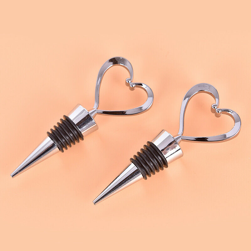 1pcs Heart Shaped Red Wine Champagne Wine Bottle Stopper Valentines Wedding  Qx