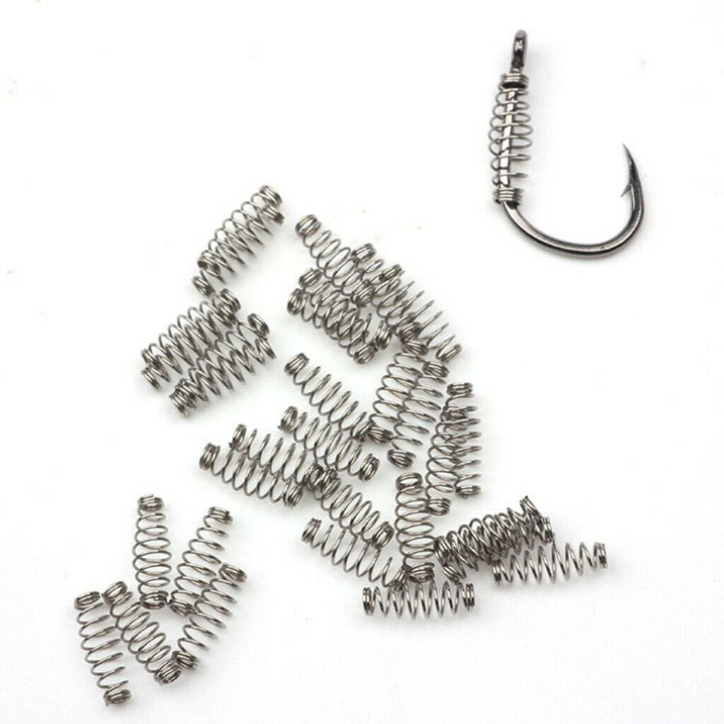 3X 100 x Barbed Fishing Hook  Stainless Steel Spring Accessories S