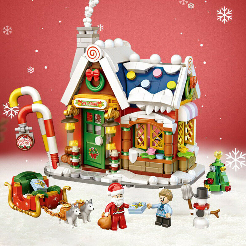 DIY Building Bricks Cute Christmas Set Toys Santa Claus Kids GiftsBDAU