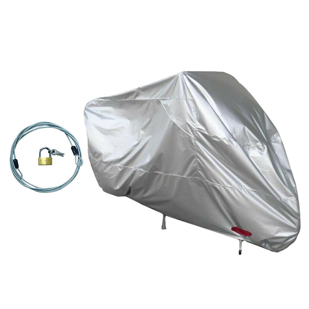 Professional Motorcycle Cover Sun UV Mototbike Protector w/ Cover Lock