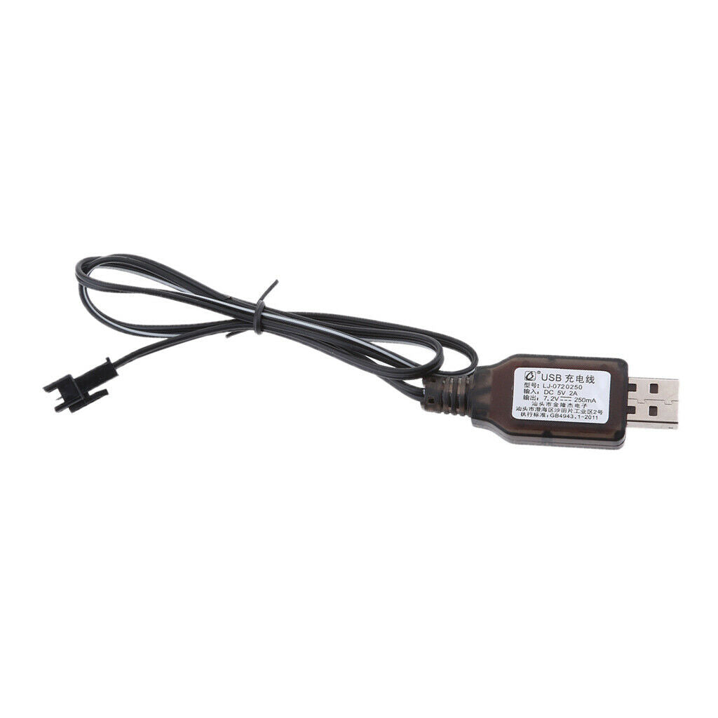 7.2V USB to SM 2Pin NI-MH NI-Cd Battery Fast Charger Cable for RC Drone Toys