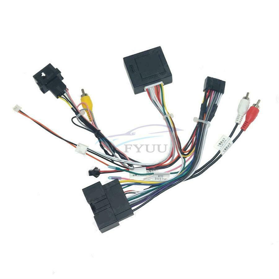 1×Car 16PIN Android Stereo Power Wiring Harness For Ford Explorer 18+ Edge 15-18