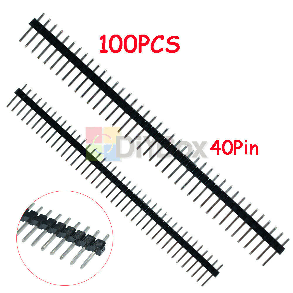 100x Fit For Ardunio 40Pin 2.54mm Single Row Straight Male Pin Header Strip PBC
