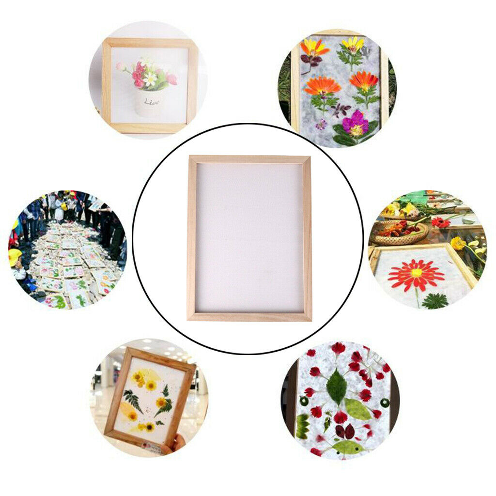 3x Natural Wooden Paper Making Handmade Mould Screen Frame DIY Art Craft Tool