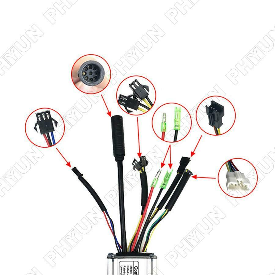 Controller For 250W 350W Brushless Motor Ebike Electric Bicycle DC 48V 36V 15A