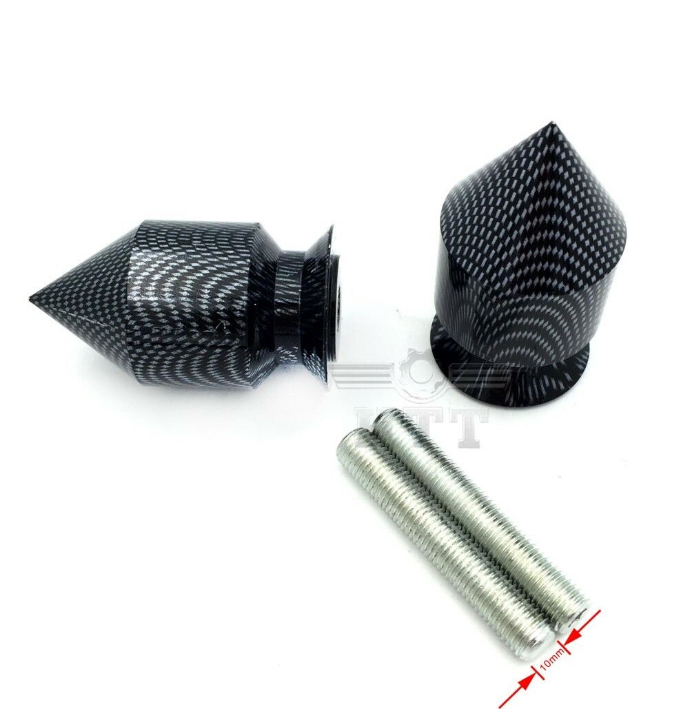 Carbon Fiber Spike Swingarm Spools 10mm bolts For Kawasaki Ninja 250R  2008-2011