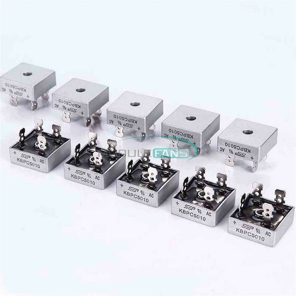 50A 250A 1000V Metal Case Single Phases Diode Bridge Rectifier KBPC5010