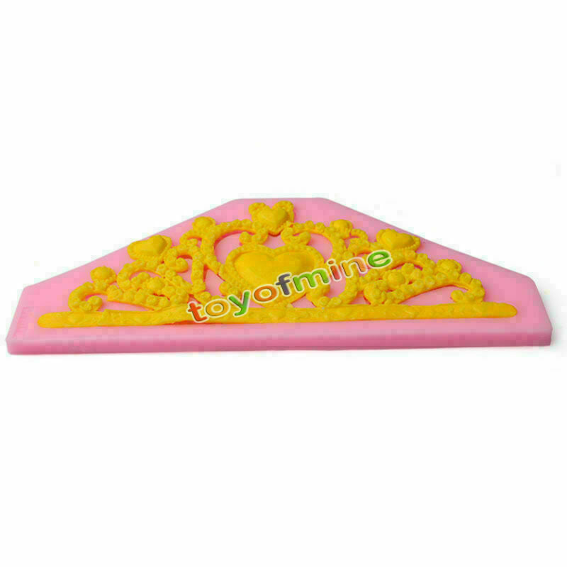 Lace Princess Crown Silicone Fondant Mold Cake Decor Mold Chocolate Baking Tool