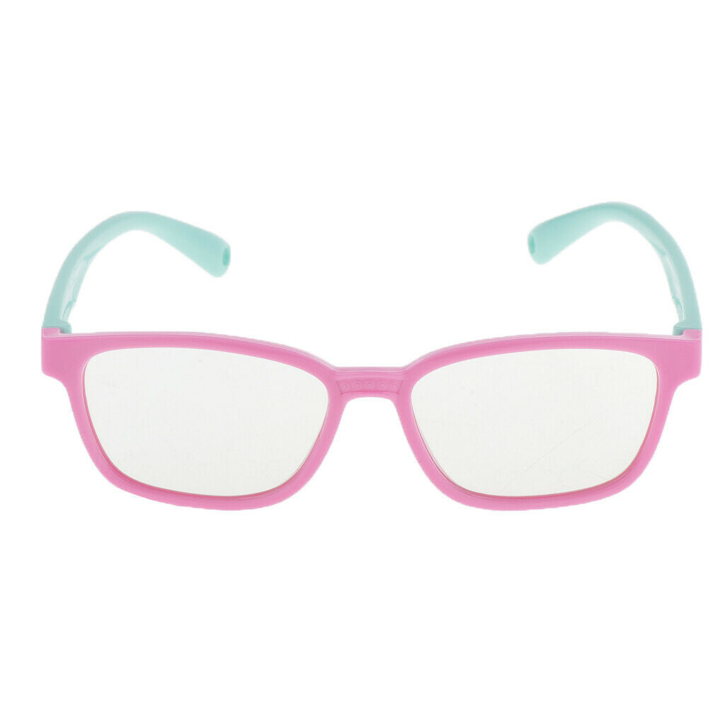2pcs New Kids Eyeglasses Blue Light Blocking Silicone Frame Glasses Goggles