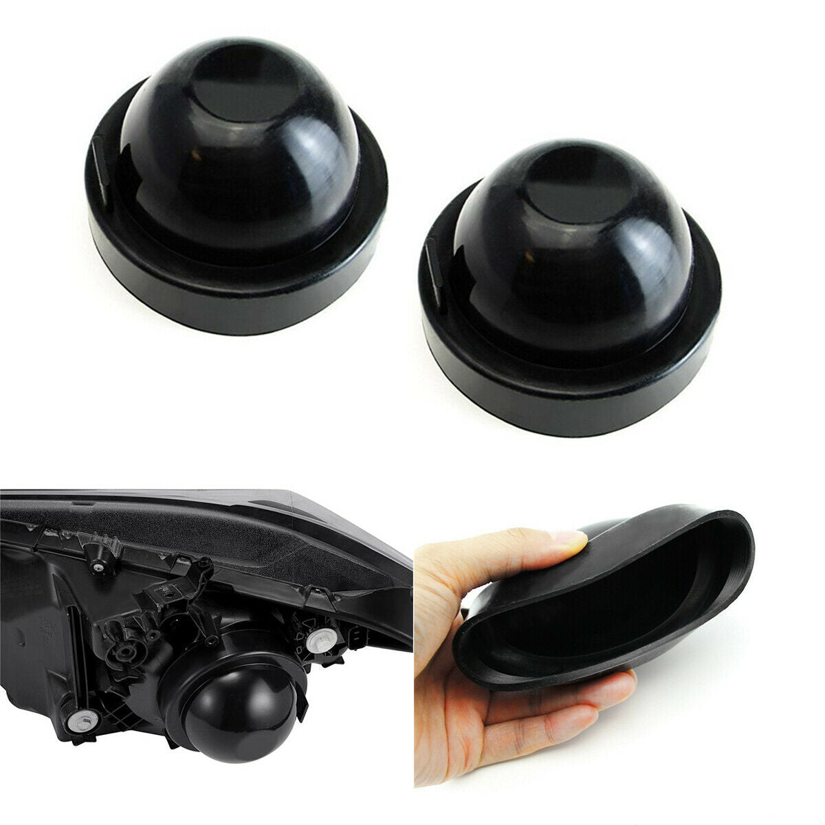 2pcs 105mm Headlight Rubber Dust Cover For LED HID Headlight HID conversion kits