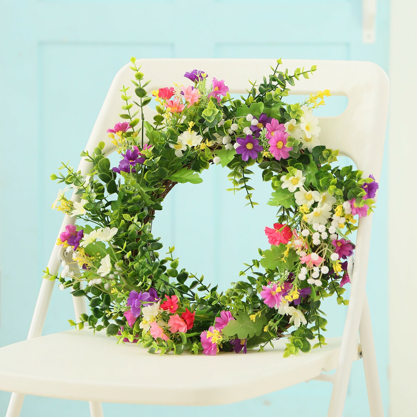 Artificial Eucalyptus and Small Fresh Decorative Flower Crown