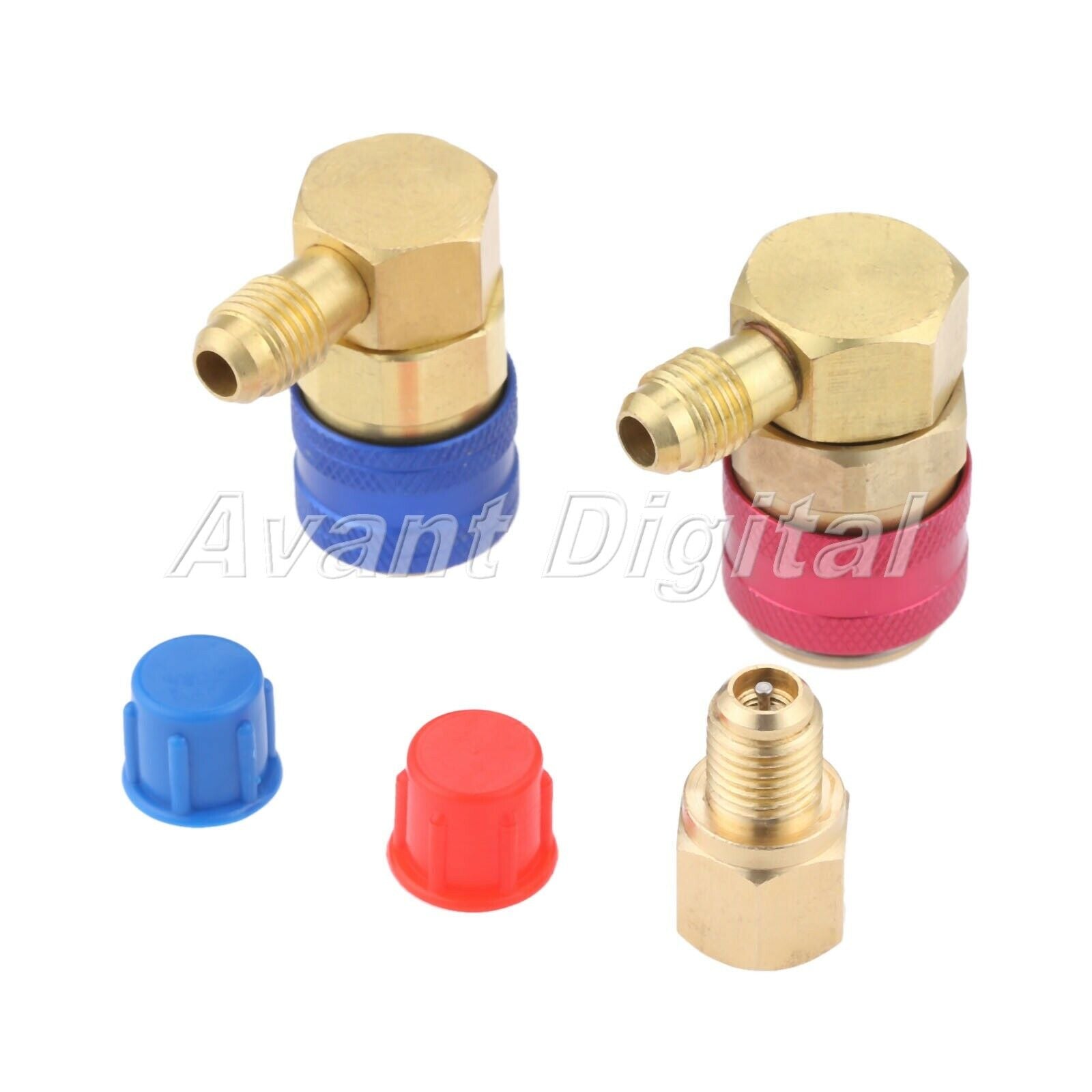 R12 to R134a Brass Manifold Conversion Kit For 1/2" Female x 1/4" SAE Male HQ