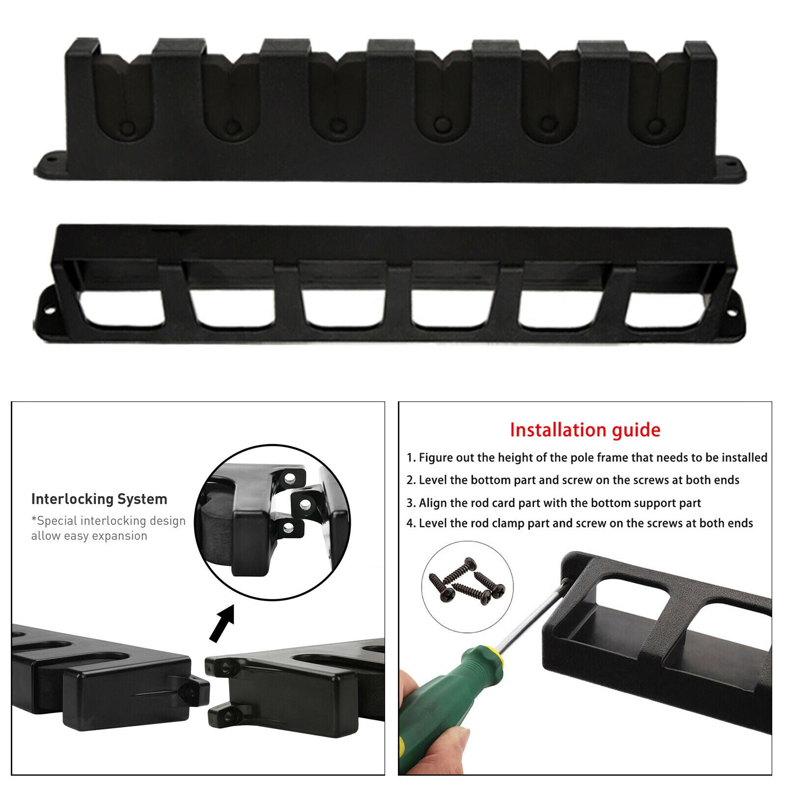 6 Rod Fishing Rod Rack Tackle for Sports Outdoor Indoor Fishing Accessories