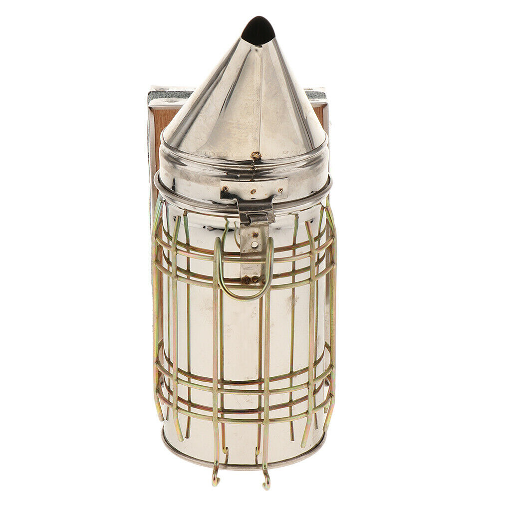 Beehive Smoker Honey Keeper Stainless Steel with Heat Shield Stainless Steel
