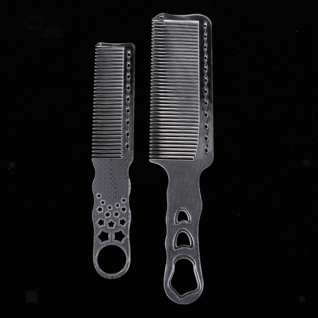 Professional Flat Top Styling Comb Clear Plastic Clipper Fine Tooth Comb