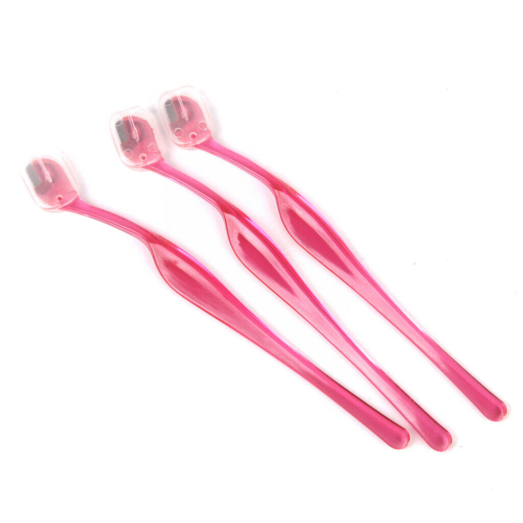 3pcs Facial Tool Eyebrow Lip Razor Trimmer  Shaver Hair Remover Pink